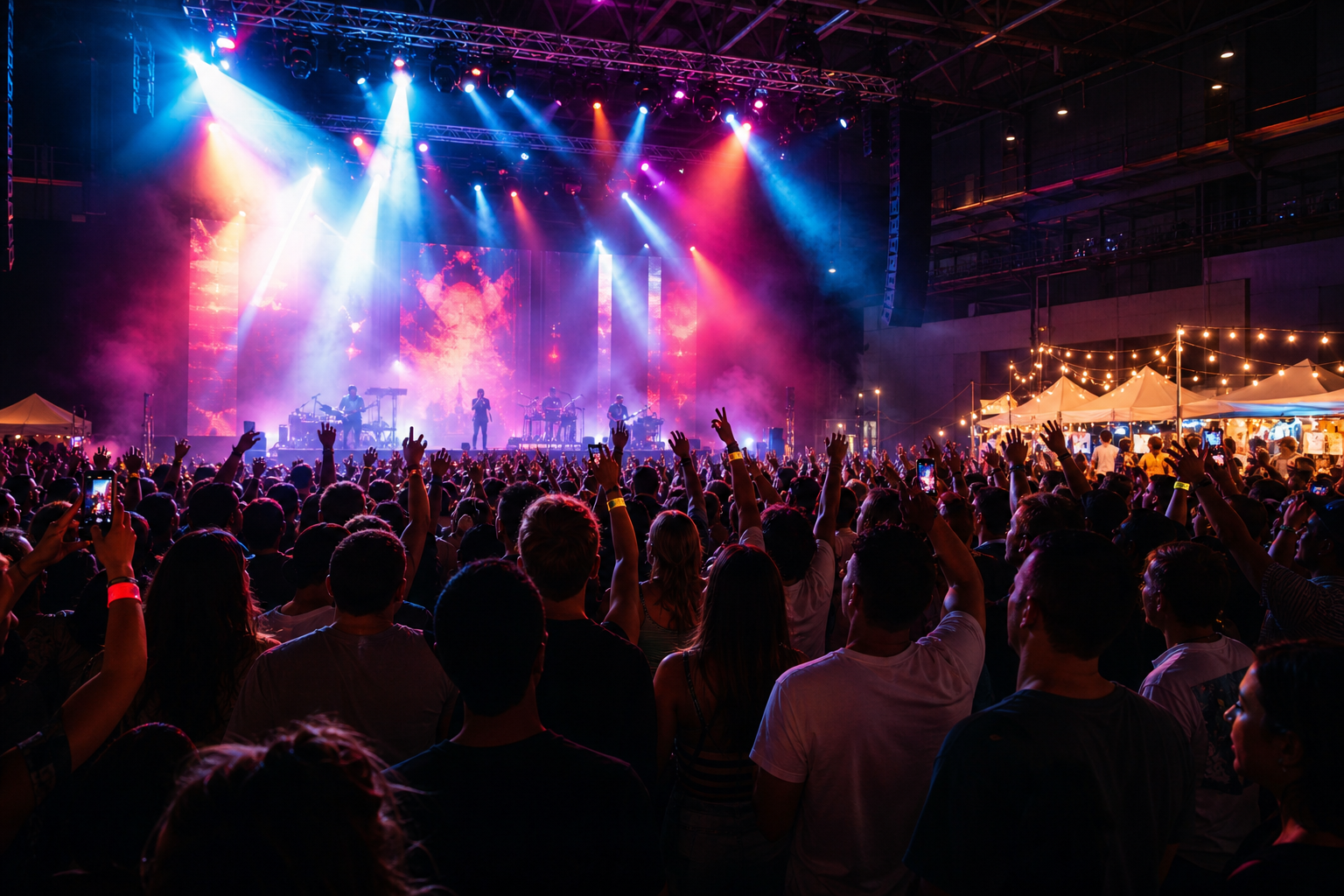 Concert crowd using Encalio ticketing and scanner workflows