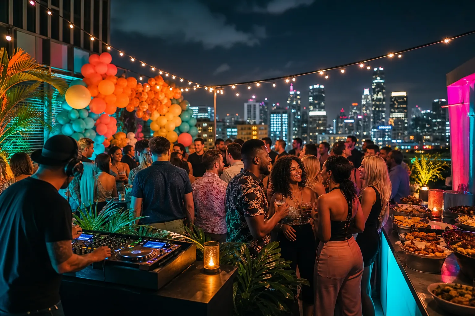 Guests gathering at a professionally produced event